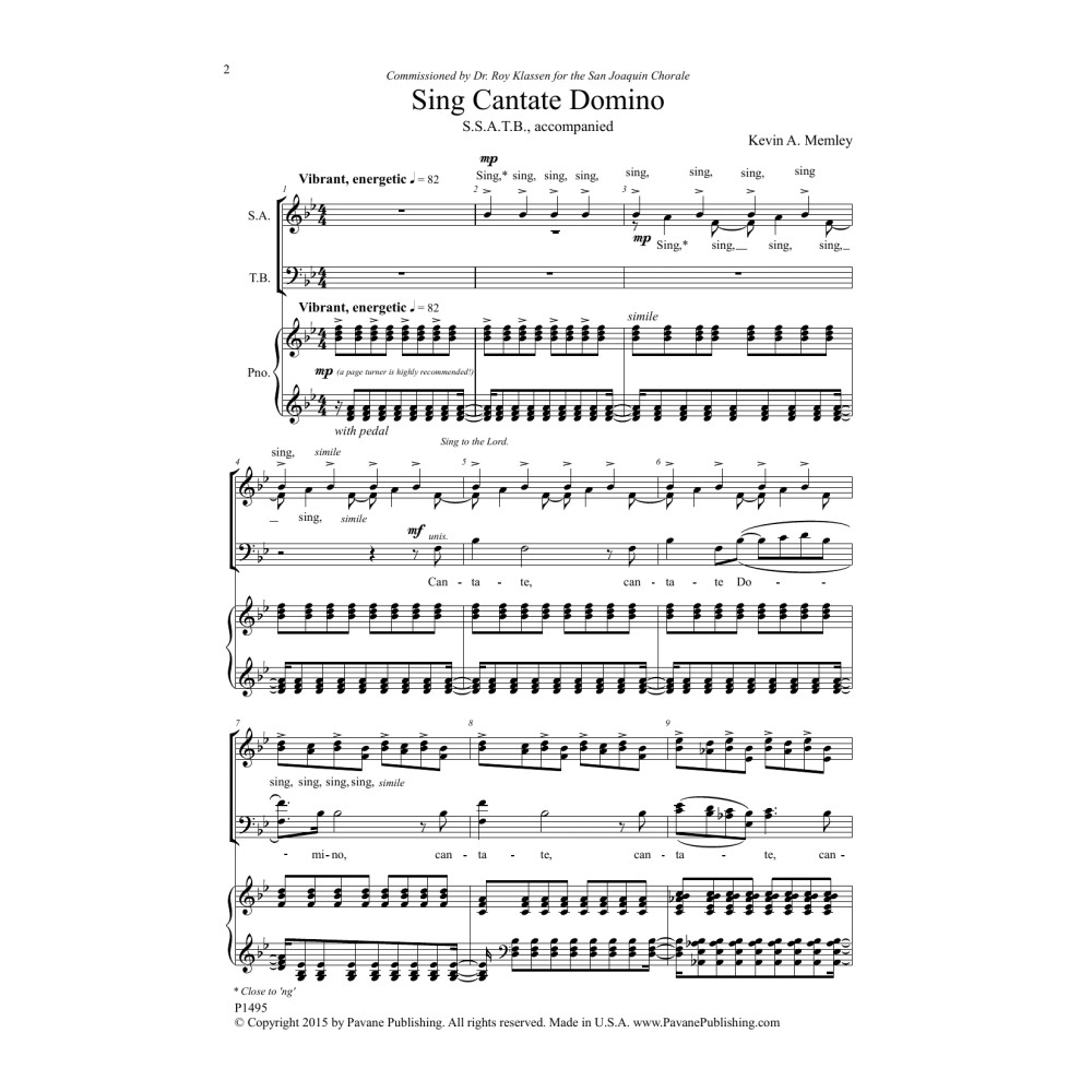 Sing Cantate Domino