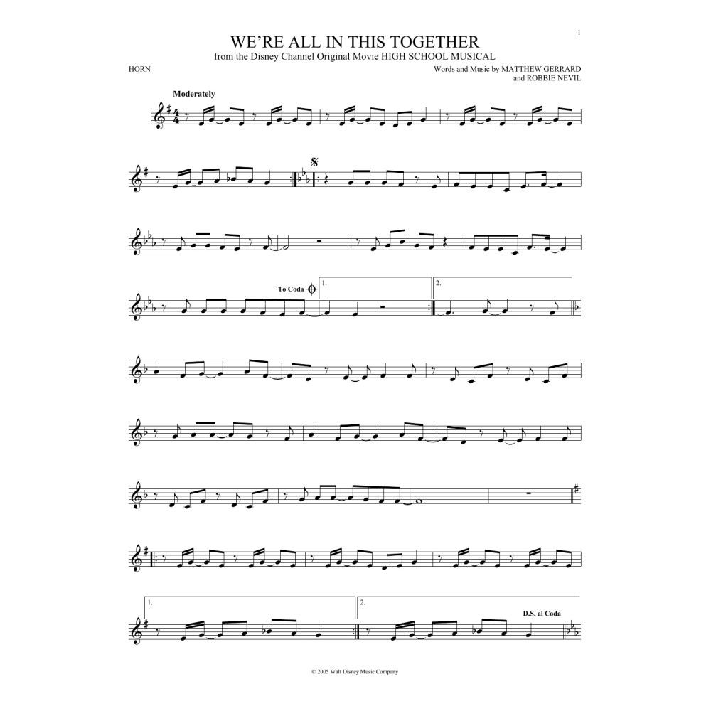 We're All In This Together (from High School Musical)