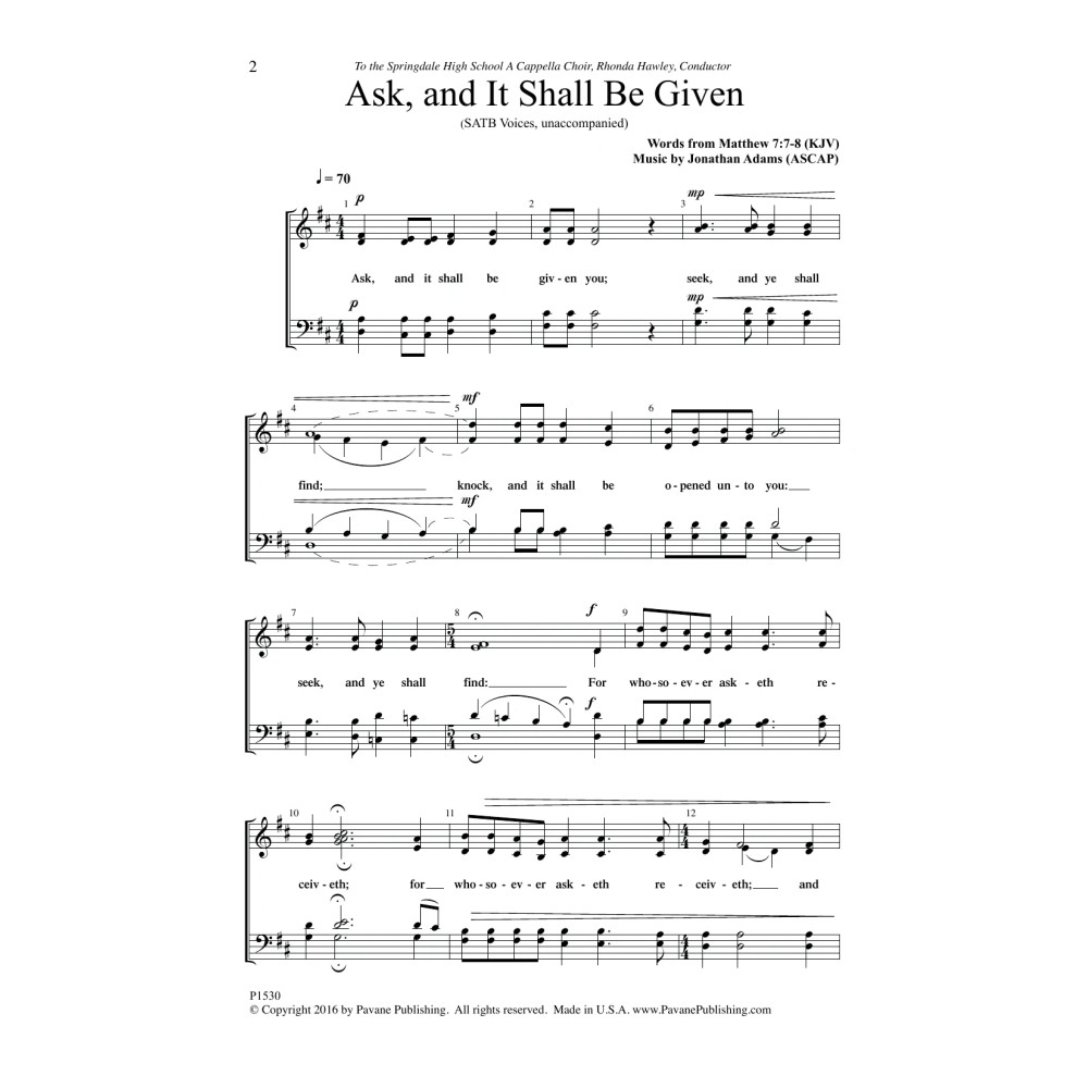 Ask And It Shall Be Given