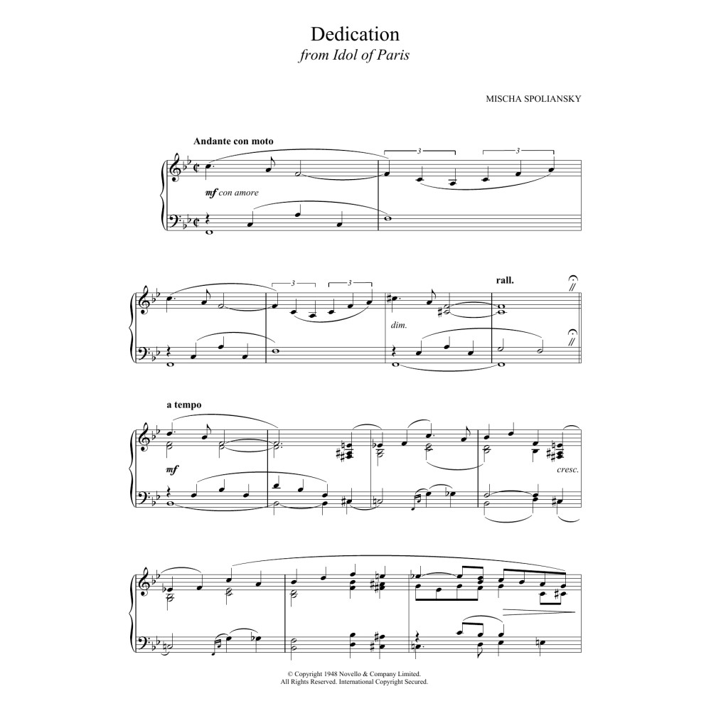 Dedication (from Idol Of Paris)