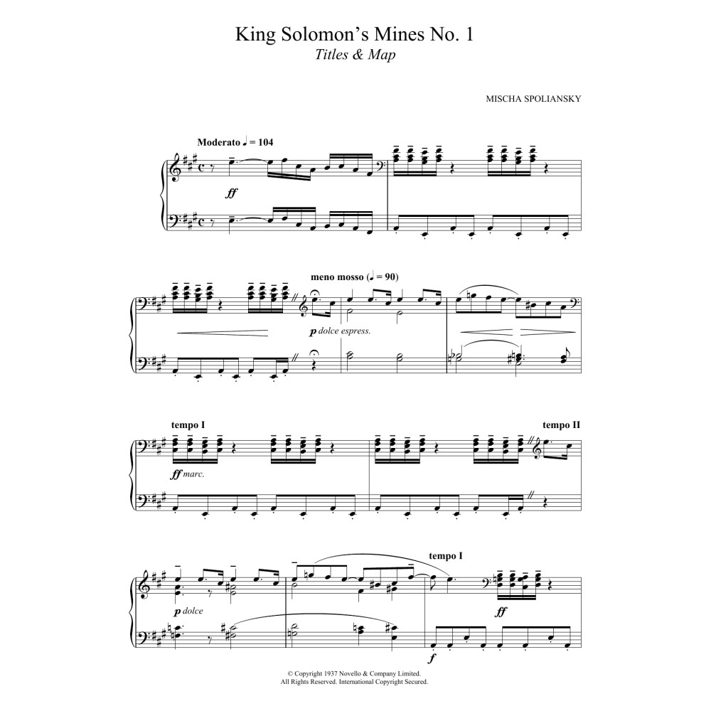 King Solomon's Mines 1: Title and Map