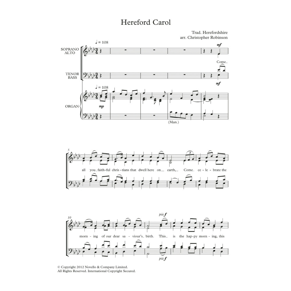 Hereford Carol (arr. Christopher Robinson)
