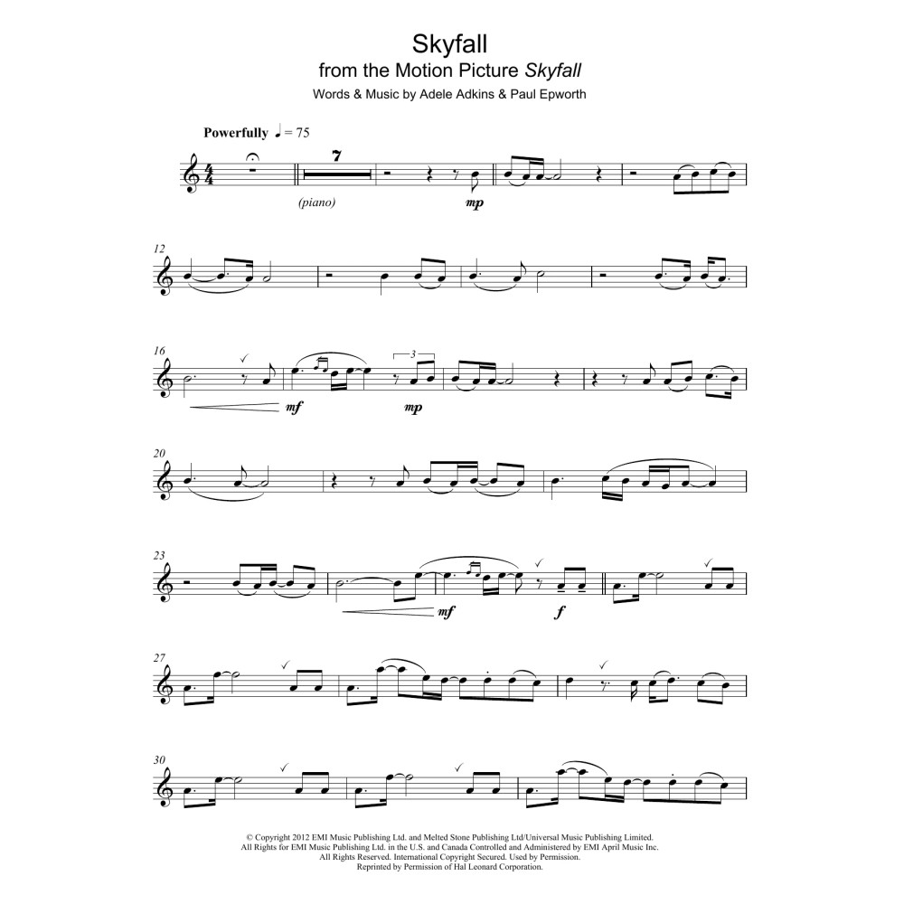 Skyfall (from the Motion Picture Skyfall)