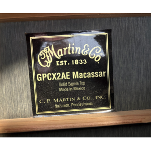 Martin GPCX2AE Macassar 2016 Natural