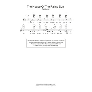 House Of The Rising Sun