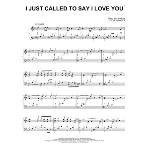 I Just Called To Say I Love You