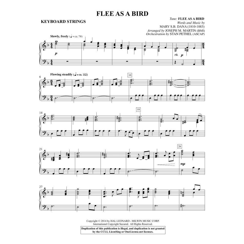Flee As a Bird - Keyboard String Reduction