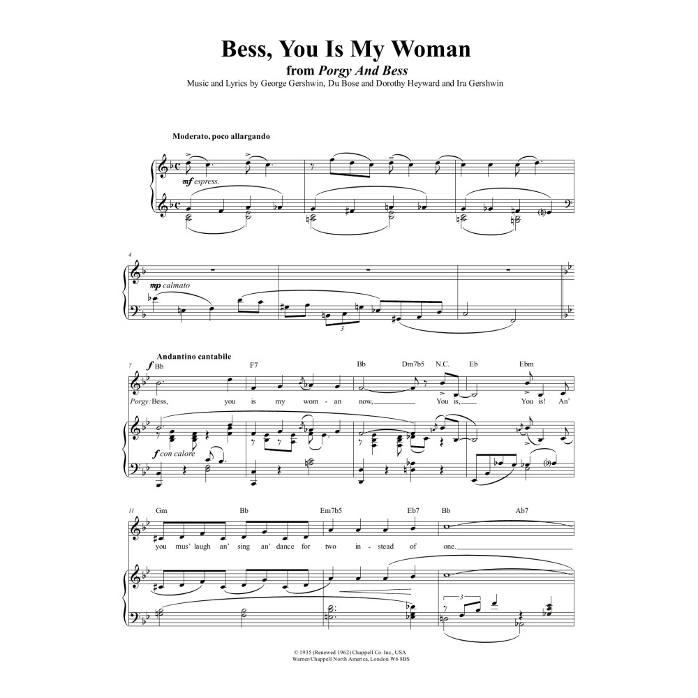 Bess, You Is My Woman Now (from "Porgy And Bess")