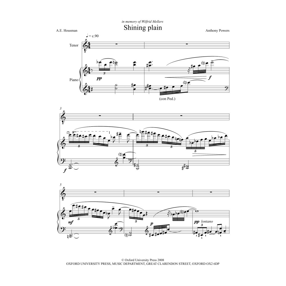 Shining Plain (for tenor and piano)