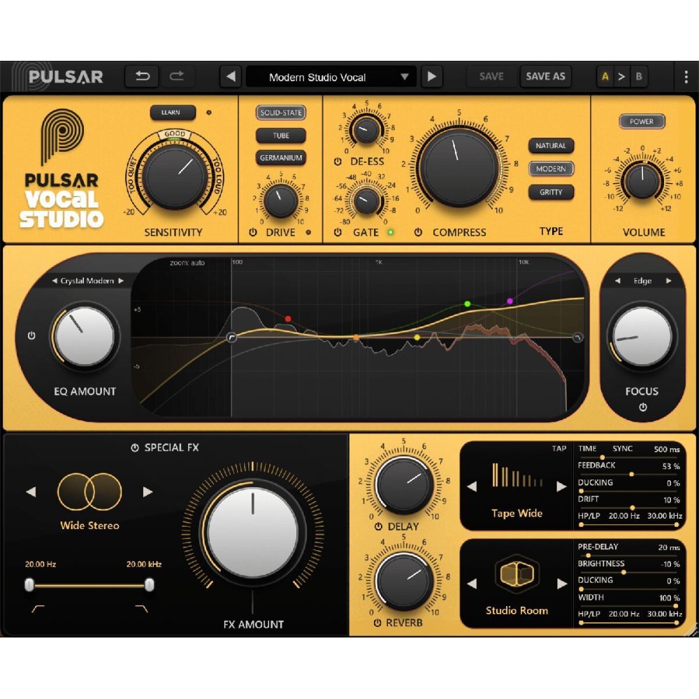 Pulsar Audio Vocal Studio es un paquete completo que ofrece una amplia variedad de herramientas y plug-ins para la producción 