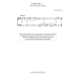 Canon No. 3 (from 'Four Short Canons')