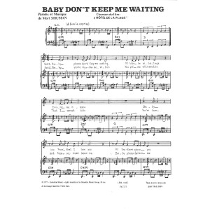 Baby Don't Keep Me Wating