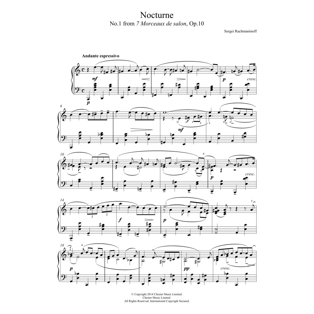 Nocturne (No.1 from 7 Morceaux de salon, Op.10)