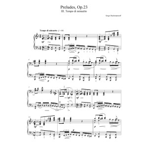 Preludes Op.23, No.3 Tempo di minuetto