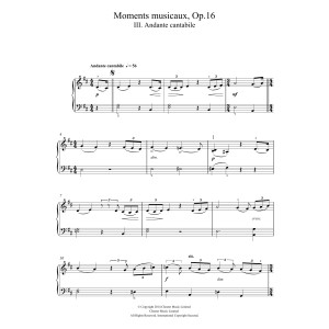 Moments musicaux Op.16, No.3 Andante cantabile