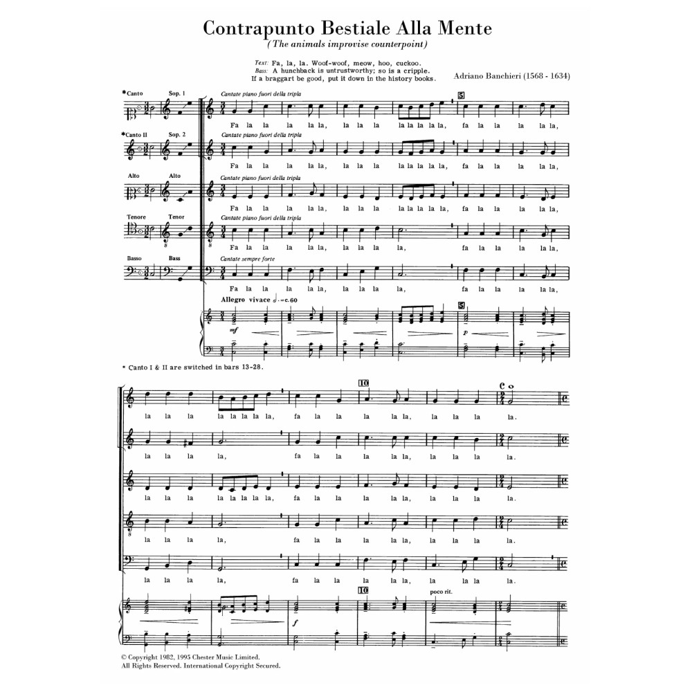 Contrapunto Bestiale (arr. Anthony Petti)