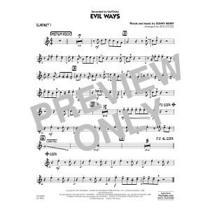 Evil Ways - Bb Clarinet 1