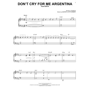 Don't Cry For Me Argentina (from Evita) (High Voice)
