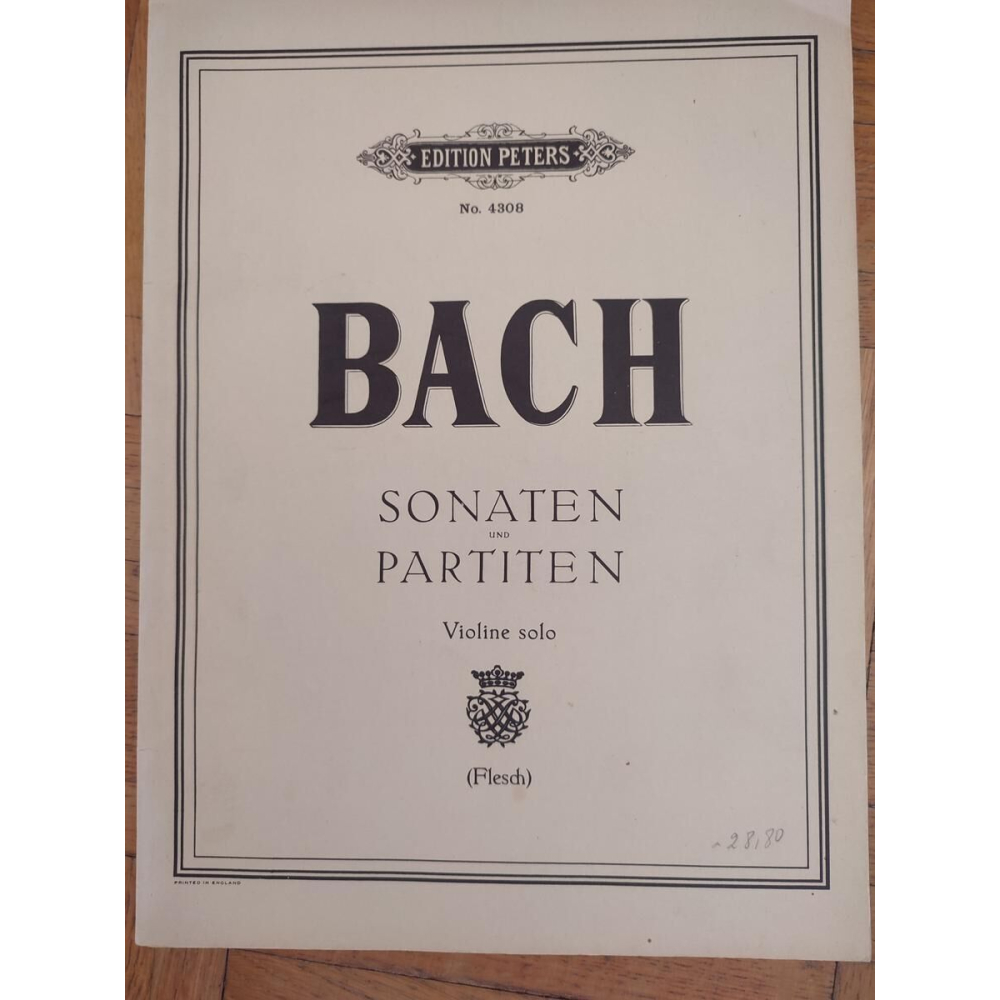 Partition pour violon solo - Sonates et partitas de Bach