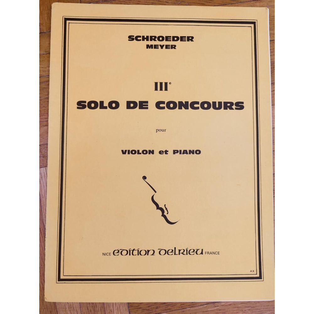 Schroeder Meyer - Contest Solo III for Violin and Piano