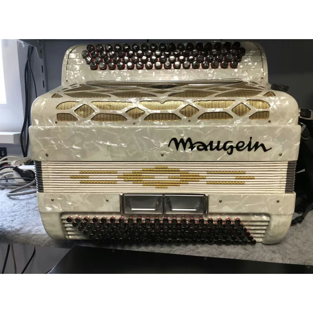 Maugein Button Accordion 3-voice - 120 basses