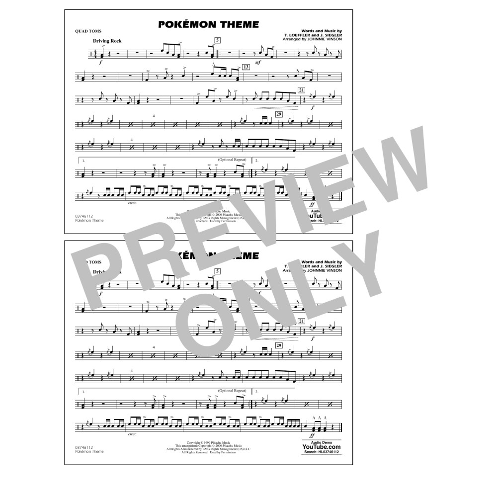 Pokémon Theme - Quad Toms