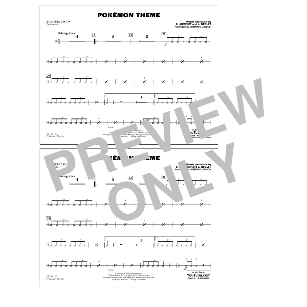 Pokémon Theme - Aux Percussion