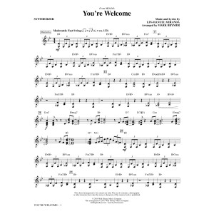You're Welcome (from Moana) (arr. Mark Brymer) - Synthesizer