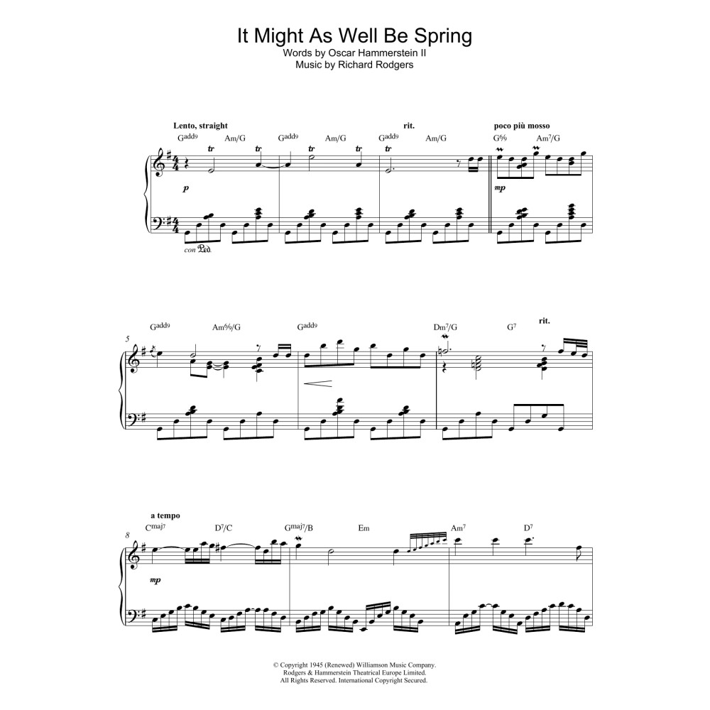 It Might As Well Be Spring (from 'State Fair')