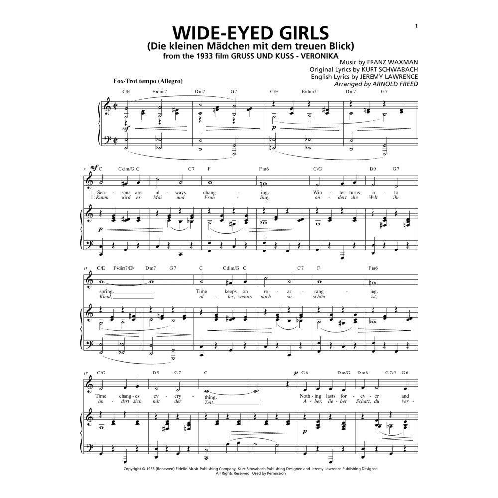 Wide-Eyed Girls (Die kleinen Mädchen mit dem treuen Blick)