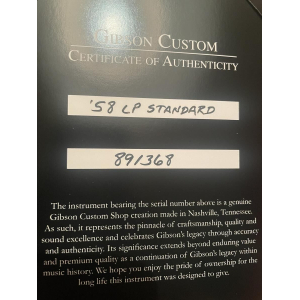 GIBSON Les Paul Standard 1958 Reissue VOS Bourbon Burst