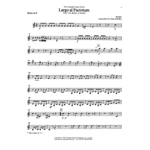 Largo al factotum from The Barber of Seville - Horn in F