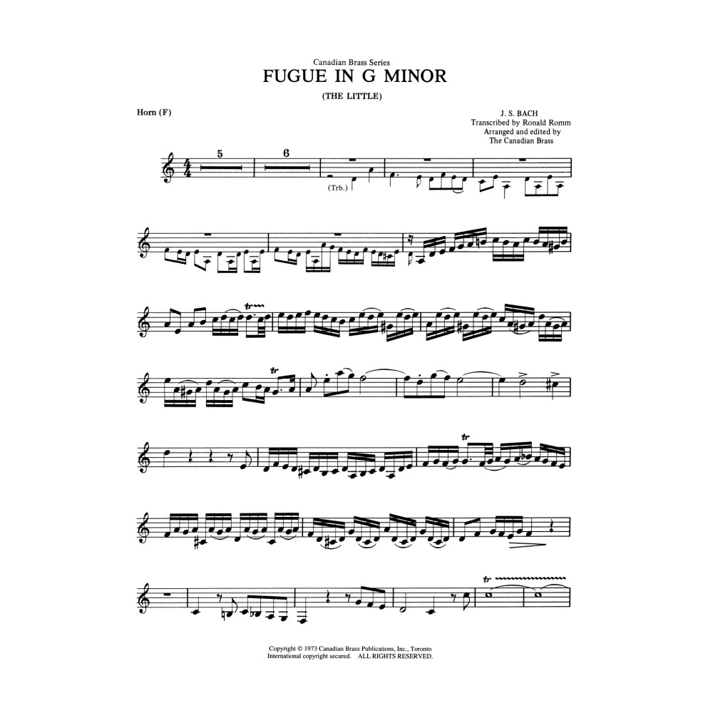 Fugue in G minor - Horn in F