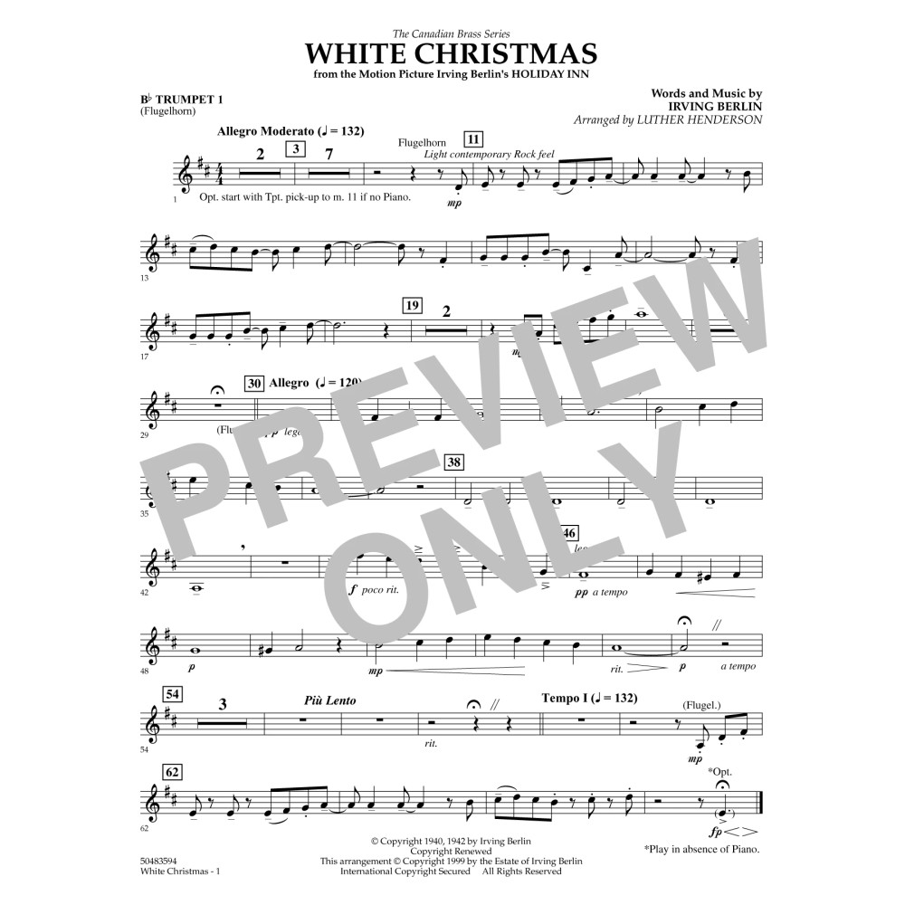 White Christmas - Trumpet 1 (opt. Flugelhorn)