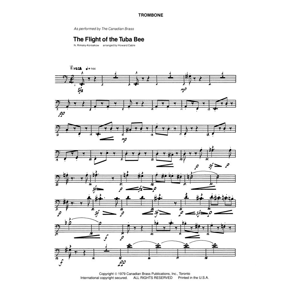 The Flight of the Tuba Bee - Trombone (B.C.)