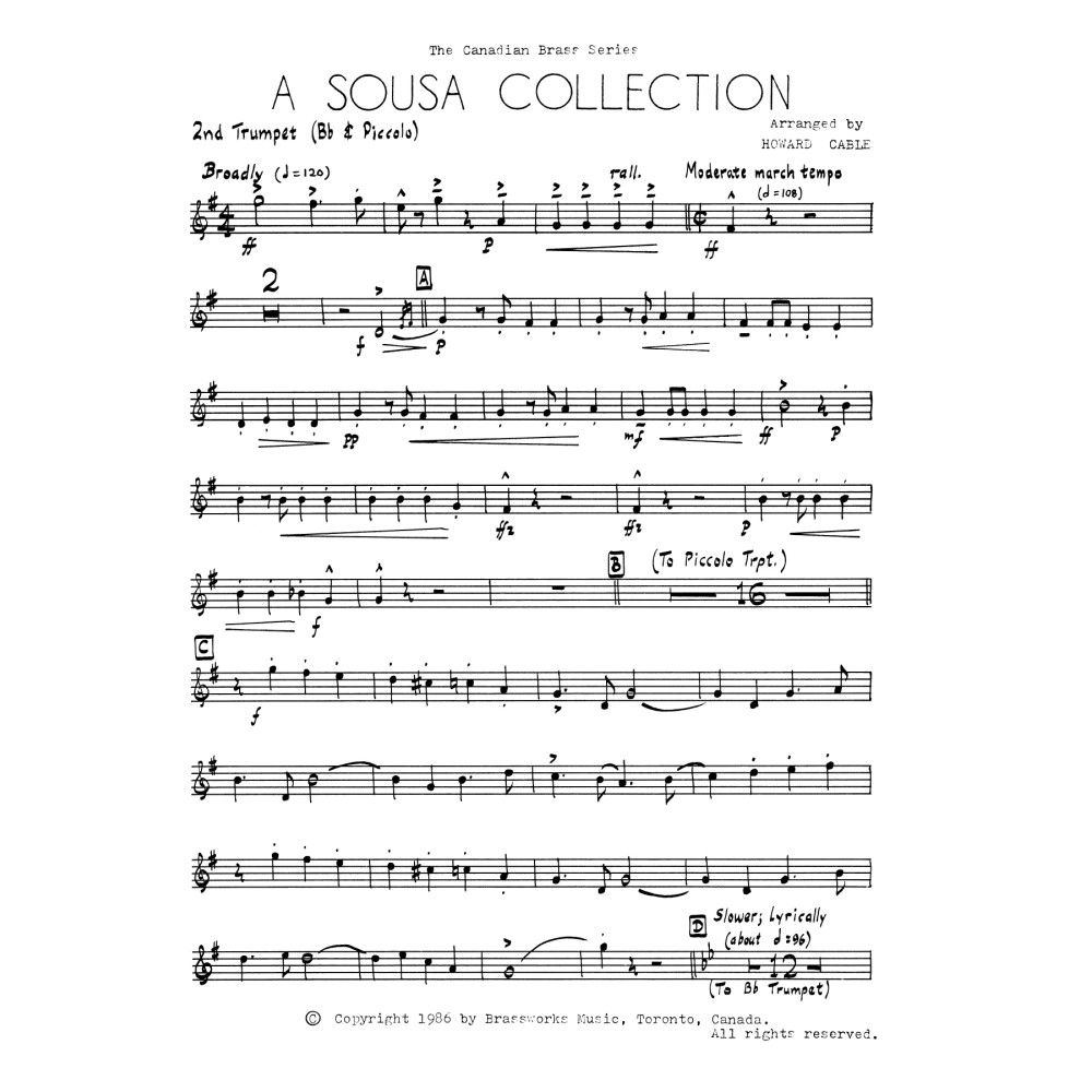 A Sousa Collection - Bb Trumpet 2 (Brass Quintet)