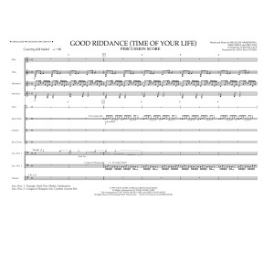 Good Riddance (Time of Your Life) - Percussion Score