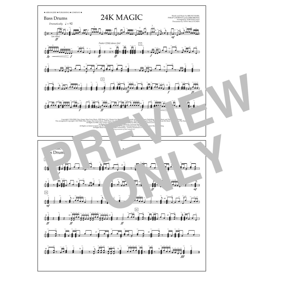 24K Magic - Bass Drums