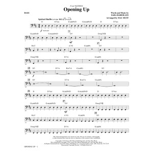 Opening Up (from Waitress The Musical) (arr. Mac Huff) - Bass