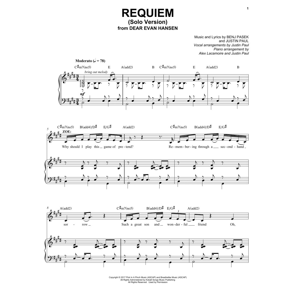 Requiem (Solo Version) (from Dear Evan Hansen)
