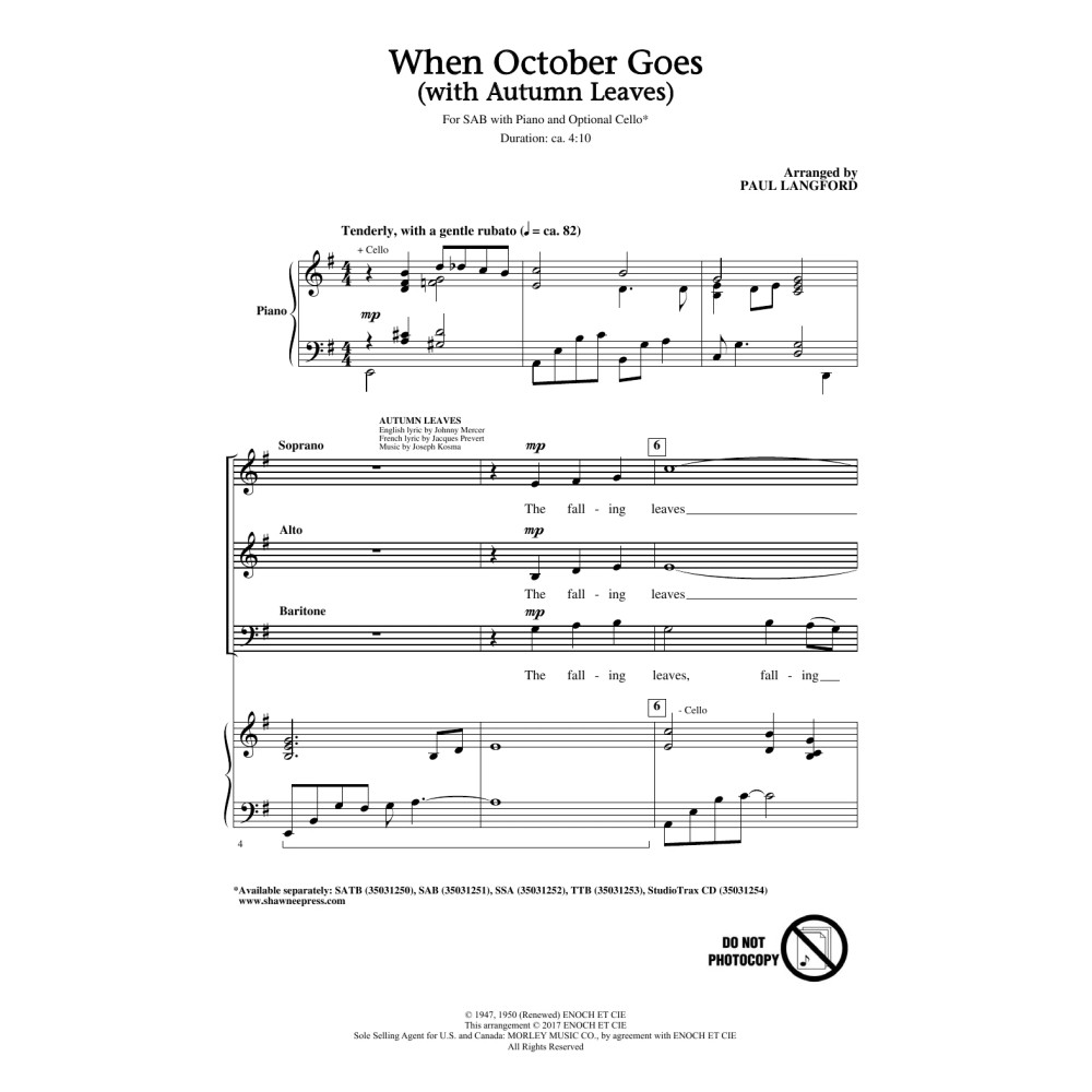 When October Goes (with Autumn Leaves)