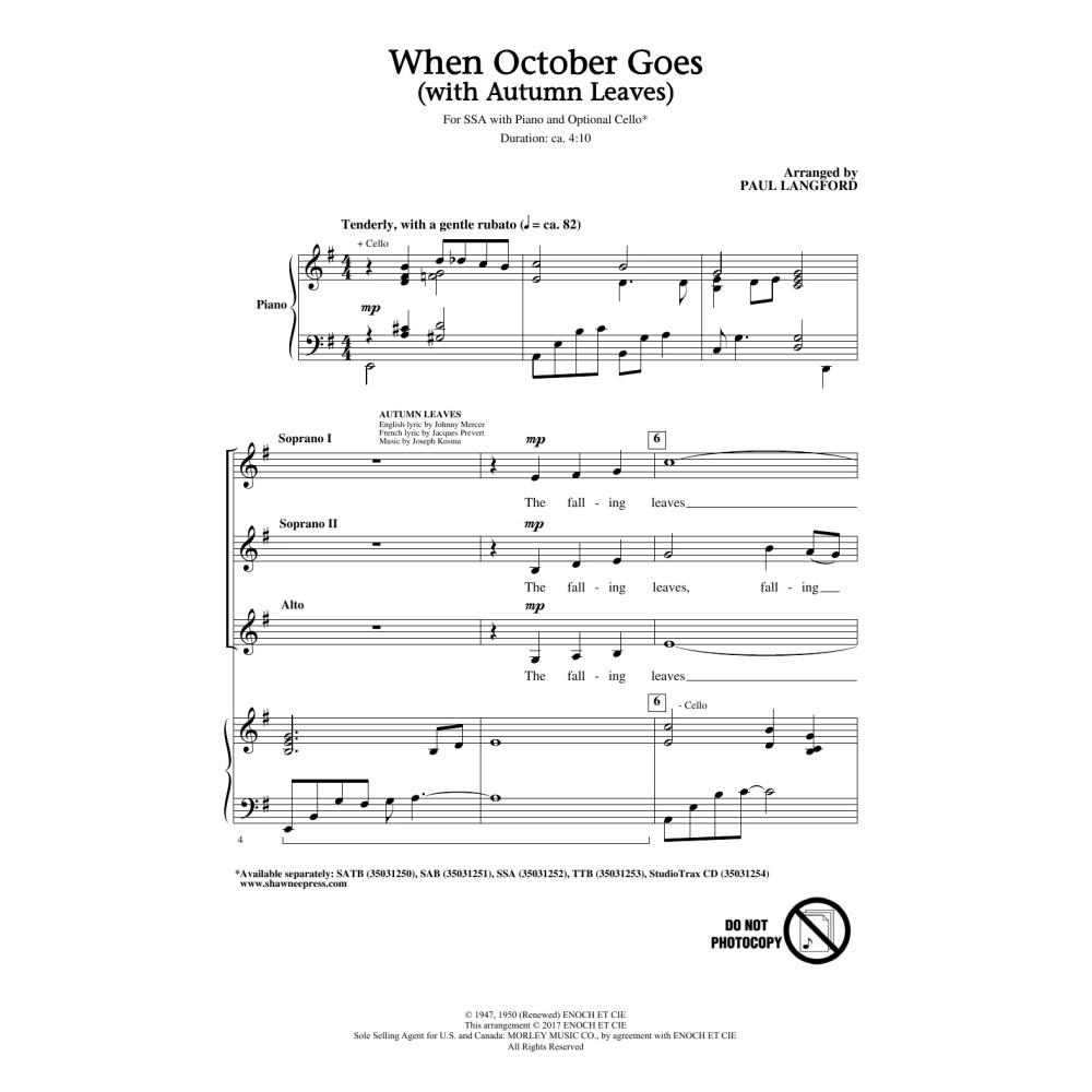 When October Goes (with Autumn Leaves)