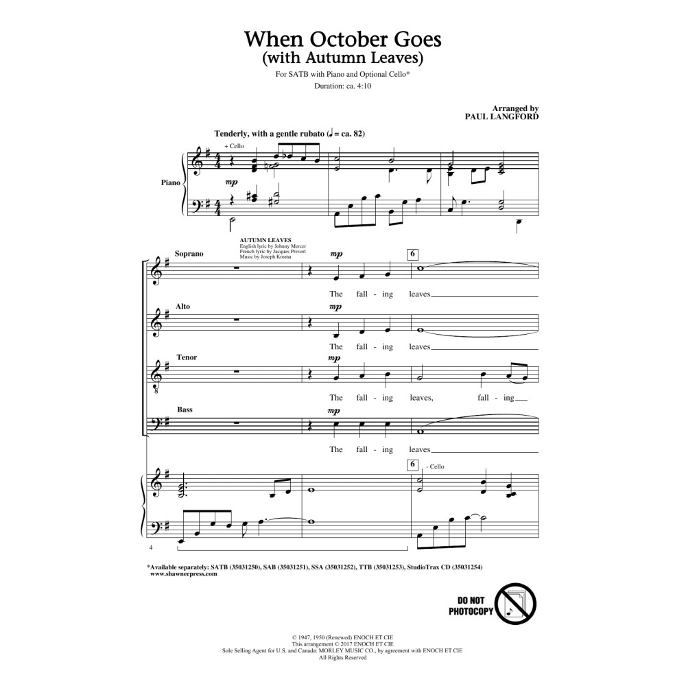 When October Goes (with Autumn Leaves)