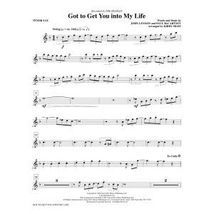 Got to Get You into My Life (arr. Kirby Shaw) - Bb Tenor Saxophone