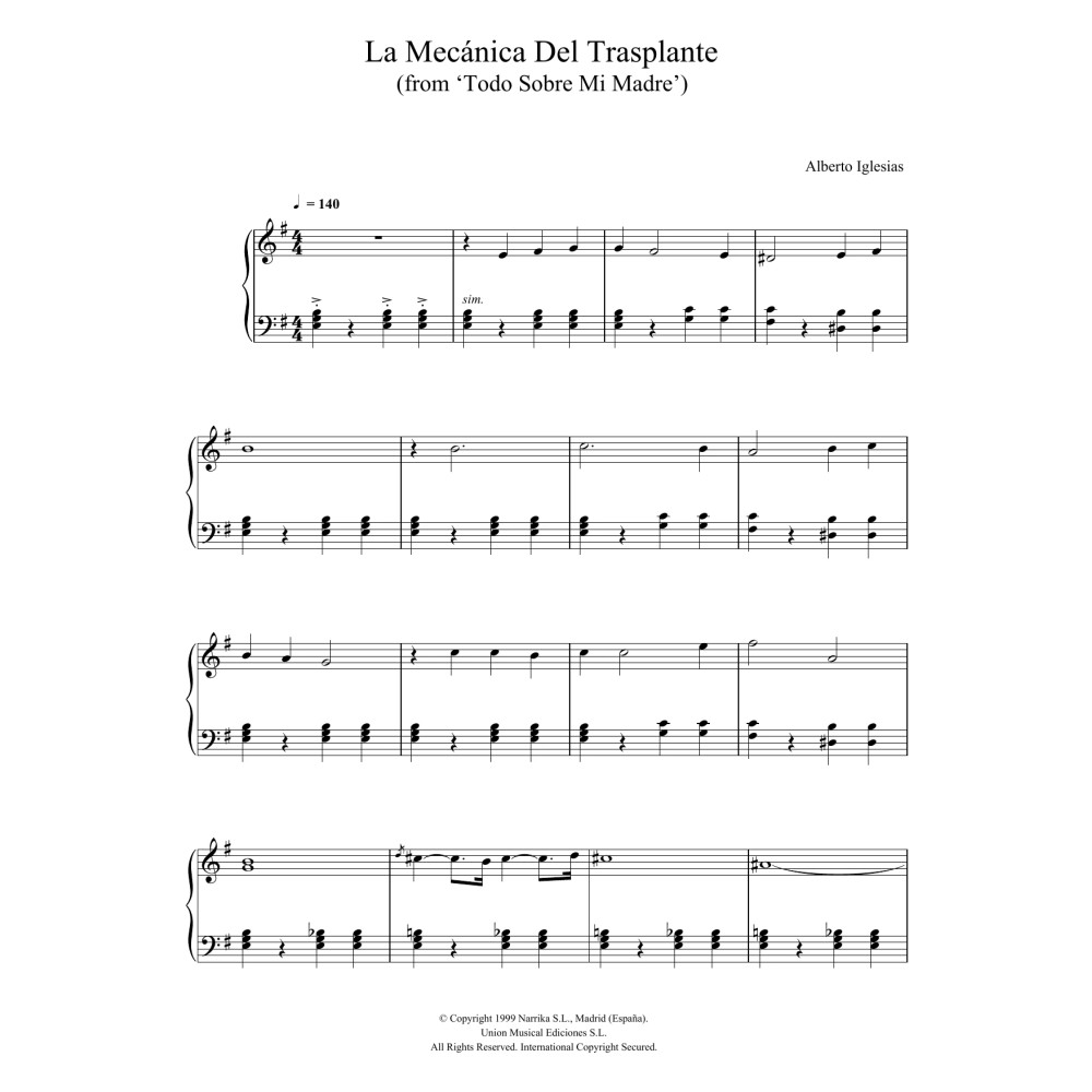 La Mecanica Del Transplante (from "Todo Sobre Mi Madre")