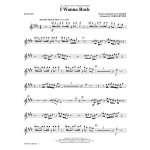 I Wanna Rock - Alto Sax
