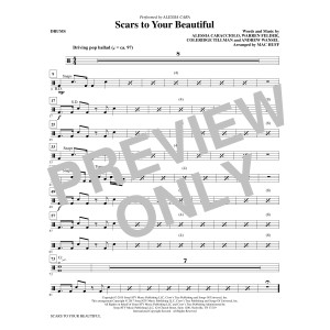 Scars to Your Beautiful (arr. Mac Huff) - Drums