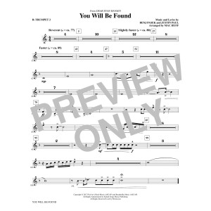 You Will Be Found (from Dear Evan Hansen) (arr. Mac Huff) - Bb Trumpet 2