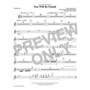 You Will Be Found (from Dear Evan Hansen) (arr. Mac Huff) - Tenor Saxophone