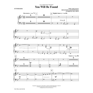 You Will Be Found (from Dear Evan Hansen) (arr. Mac Huff) - Synthesizer